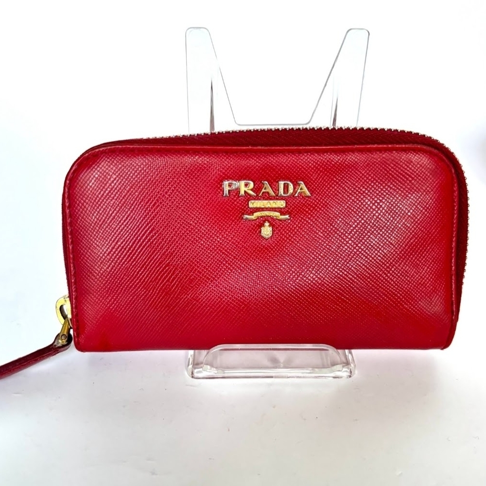 Prada Red Leather Wallet